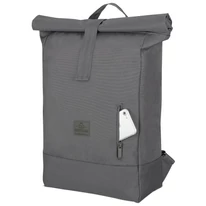 "ROBIN" újrahasznosított nagyméretű rolltop hátizsák, antracit, Johnny Urban