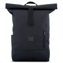 "ROBIN" újrahasznosított nagyméretű rolltop hátizsák, fekete, Johnny Urban