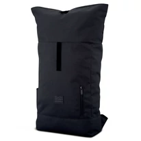 "ROBIN" újrahasznosított nagyméretű rolltop hátizsák, fekete, Johnny Urban