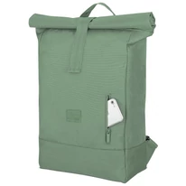 "ROBIN" újrahasznosított nagyméretű rolltop hátizsák, pasztell zöld, Johnny Urban
