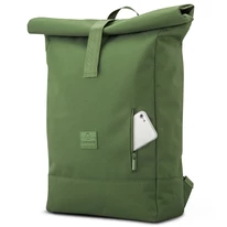 "ROBIN" újrahasznosított nagyméretű rolltop hátizsák, zöld, Johnny Urban