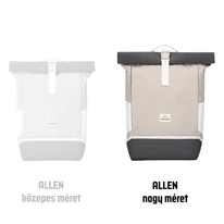 "ALLEN" újrahasznosított nagyméretű rolltop hátizsák, homokszín-szürke, Johnny Urban