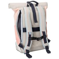 "ALLEN" újrahasznosított közepes méretű rolltop hátizsák, bézs-rózsaszín, Johnny Urban
