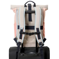 "ALLEN" újrahasznosított közepes méretű rolltop hátizsák, bézs-rózsaszín, Johnny Urban