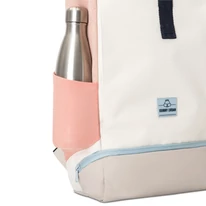 "ALLEN" újrahasznosított közepes méretű rolltop hátizsák, bézs-rózsaszín, Johnny Urban