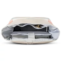 "ALLEN" újrahasznosított közepes méretű rolltop hátizsák, bézs-rózsaszín, Johnny Urban