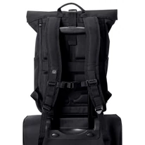 "ALLEN" újrahasznosított közepes méretű rolltop hátizsák, fekete, Johnny Urban