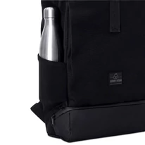 "ALLEN" újrahasznosított közepes méretű rolltop hátizsák, fekete, Johnny Urban