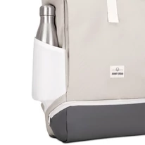 "ALLEN" újrahasznosított közepes méretű rolltop hátizsák, homokszín-szürke, Johnny Urban