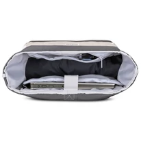 "ALLEN" újrahasznosított közepes méretű rolltop hátizsák, homokszín-szürke, Johnny Urban