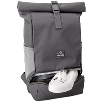 "ALLEN" újrahasznosított közepes méretű rolltop hátizsák, antracit, Johnny Urban