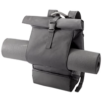 "ALLEN" újrahasznosított közepes méretű rolltop hátizsák, antracit, Johnny Urban