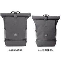 "ALLEN" újrahasznosított közepes méretű rolltop hátizsák, antracit, Johnny Urban