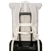 "ALLEN" újrahasznosított nagyméretű rolltop hátizsák, homokszínű, Johnny Urban