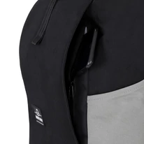 "ALLEN" újrahasznosított nagyméretű rolltop hátizsák, fekete, alul rózsaszín cipzárral, Johnny Urban