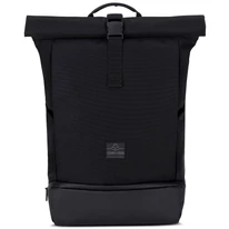 "ALLEN" újrahasznosított nagyméretű rolltop hátizsák, fekete, Johnny Urban