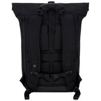 "ALLEN" újrahasznosított nagyméretű rolltop hátizsák, fekete, Johnny Urban