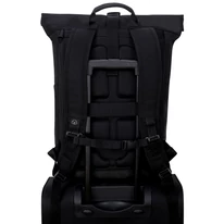 "ALLEN" újrahasznosított nagyméretű rolltop hátizsák, fekete, Johnny Urban