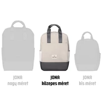 "JONA"  újrahasznosított közepes méretű hátizsák, homok-szürke Johnny Urban
