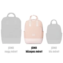 "JONA"  újrahasznosított közepes méretű hátizsák, púder rózsaszín, Johnny Urban