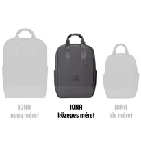 "JONA"  újrahasznosított közepes méretű hátizsák, antracit, Johnny Urban