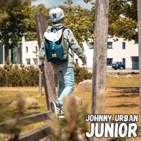 "LIAM JUNIOR" újrahasznosított hátizsák, kék multicolor, Johnny Urban