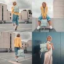 "MIA" újrahasznosított hátizsák, mentazöld, Johnny Urban