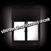 "MIKA" FÉNYVISSZAVERŐS újrahasznosított hátizsák, fekete, Johnny Urban