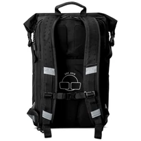 "PHIL" újrahasznosított nagyméretű rolltop biciklis hátizsák, fekete, Johnny Urban 