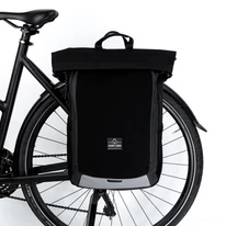 "PHIL" újrahasznosított nagyméretű rolltop biciklis hátizsák, fekete, Johnny Urban 