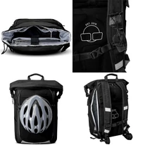 "PHIL" újrahasznosított nagyméretű rolltop biciklis hátizsák, fekete, Johnny Urban 