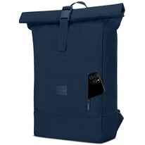 "ROBIN" újrahasznosított nagyméretű rolltop hátizsák, mélykék, Johnny Urban