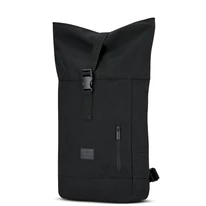 "ROBIN" újrahasznosított kisméretű rolltop hátizsák, fekete, Johnny Urban