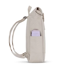 "ROBIN" újrahasznosított kisméretű rolltop hátizsák, homokszínű, Johnny Urban