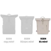 "ROBIN" újrahasznosított kisméretű rolltop hátizsák, homokszínű, Johnny Urban