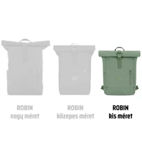 "ROBIN" újrahasznosított kisméretű rolltop hátizsák, pasztell zöld, Johnny Urban
