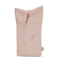 "ROBIN" újrahasznosított  kisméretű rolltop hátizsák, púder rózsaszín Johnny Urban