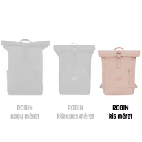 "ROBIN" újrahasznosított  kisméretű rolltop hátizsák, púder rózsaszín Johnny Urban
