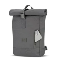 "ROBIN" újrahasznosított kisméretű rolltop hátizsák, antracit, Johnny Urban