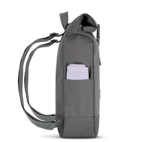 "ROBIN" újrahasznosított kisméretű rolltop hátizsák, antracit, Johnny Urban