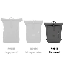 "ROBIN" újrahasznosított kisméretű rolltop hátizsák, antracit, Johnny Urban