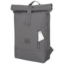 "ROBIN" újrahasznosított közepes méretű rolltop hátizsák, antracit, Johnny Urban