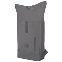 "ROBIN" újrahasznosított közepes méretű rolltop hátizsák, antracit, Johnny Urban