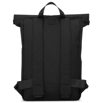 "ROBIN" újrahasznosított közepes méretű rolltop hátizsák, fekete, Johnny Urban