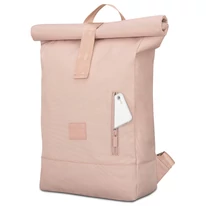 "ROBIN" újrahasznosított közepes méretű rolltop hátizsák, púder rózsaszín, Johnny Urban