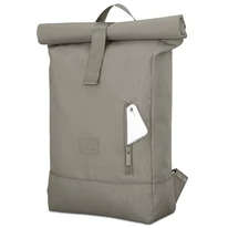 "ROBIN" újrahasznosított közepes méretű rolltop hátizsák, sivatagi szürke, Johnny Urban