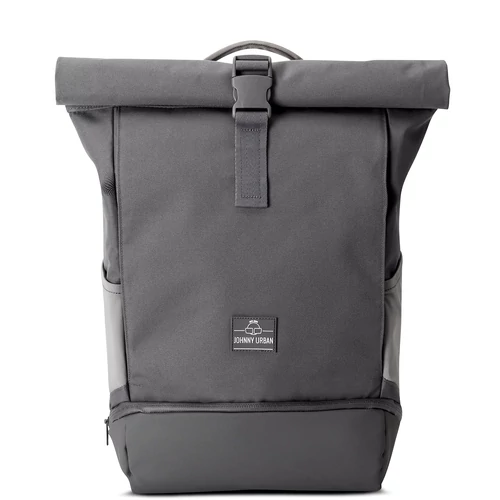 "ALLEN" újrahasznosított közepes méretű rolltop hátizsák, antracit, Johnny Urban