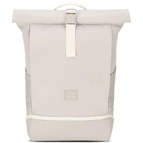 "ALLEN" újrahasznosított nagyméretű rolltop hátizsák, homokszínű, Johnny Urban