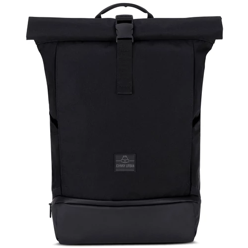 "ALLEN" újrahasznosított nagyméretű rolltop hátizsák, fekete, Johnny Urban