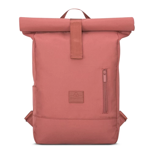 "ROBIN" újrahasznosított közepes méretű rolltop hátizsák, téglavörös, Johnny Urban